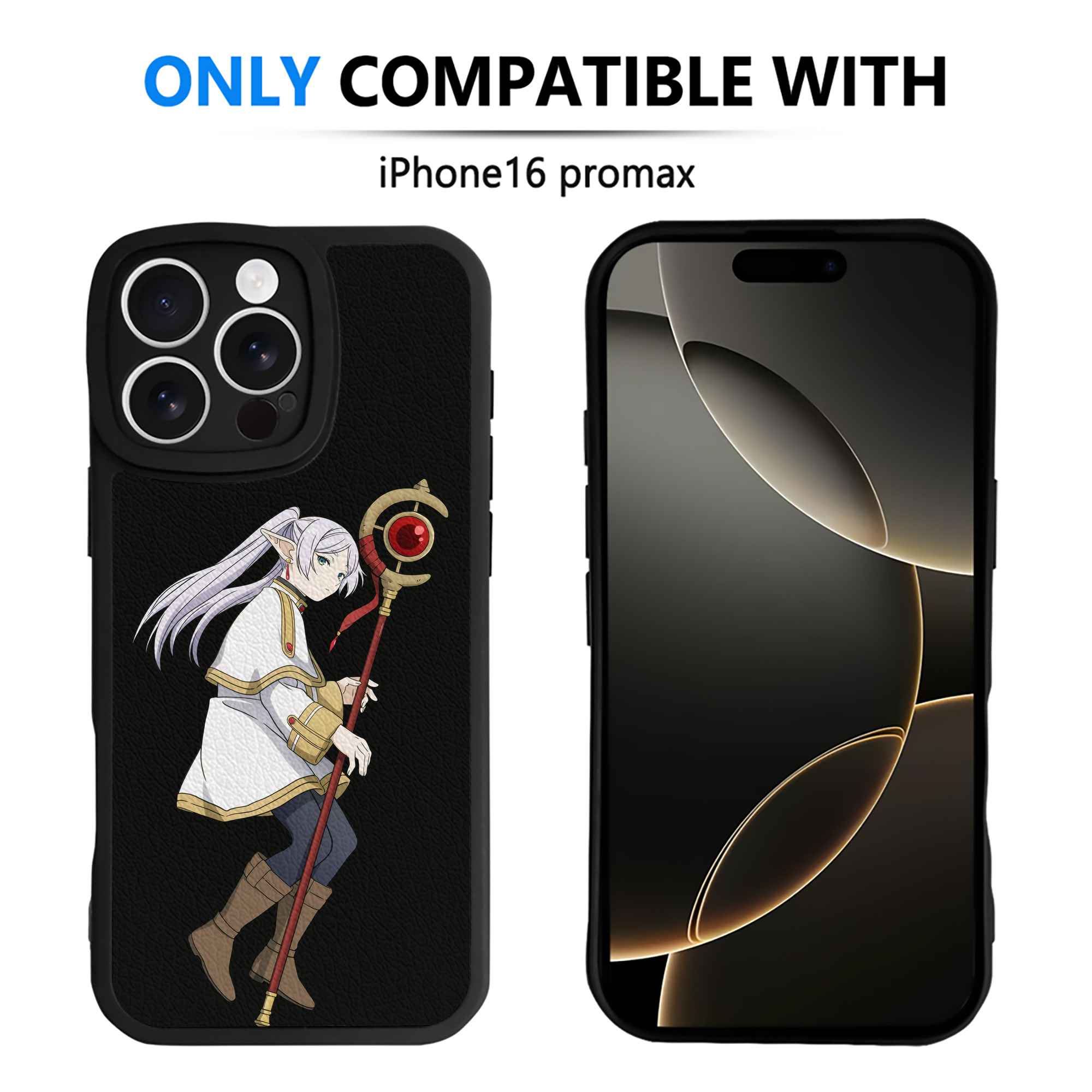 （画像用） 葬送のフリーレン Frieren 【iPhone 16シリーズ対応】シリコンスマホケース（レザー調） 材質：シリコン